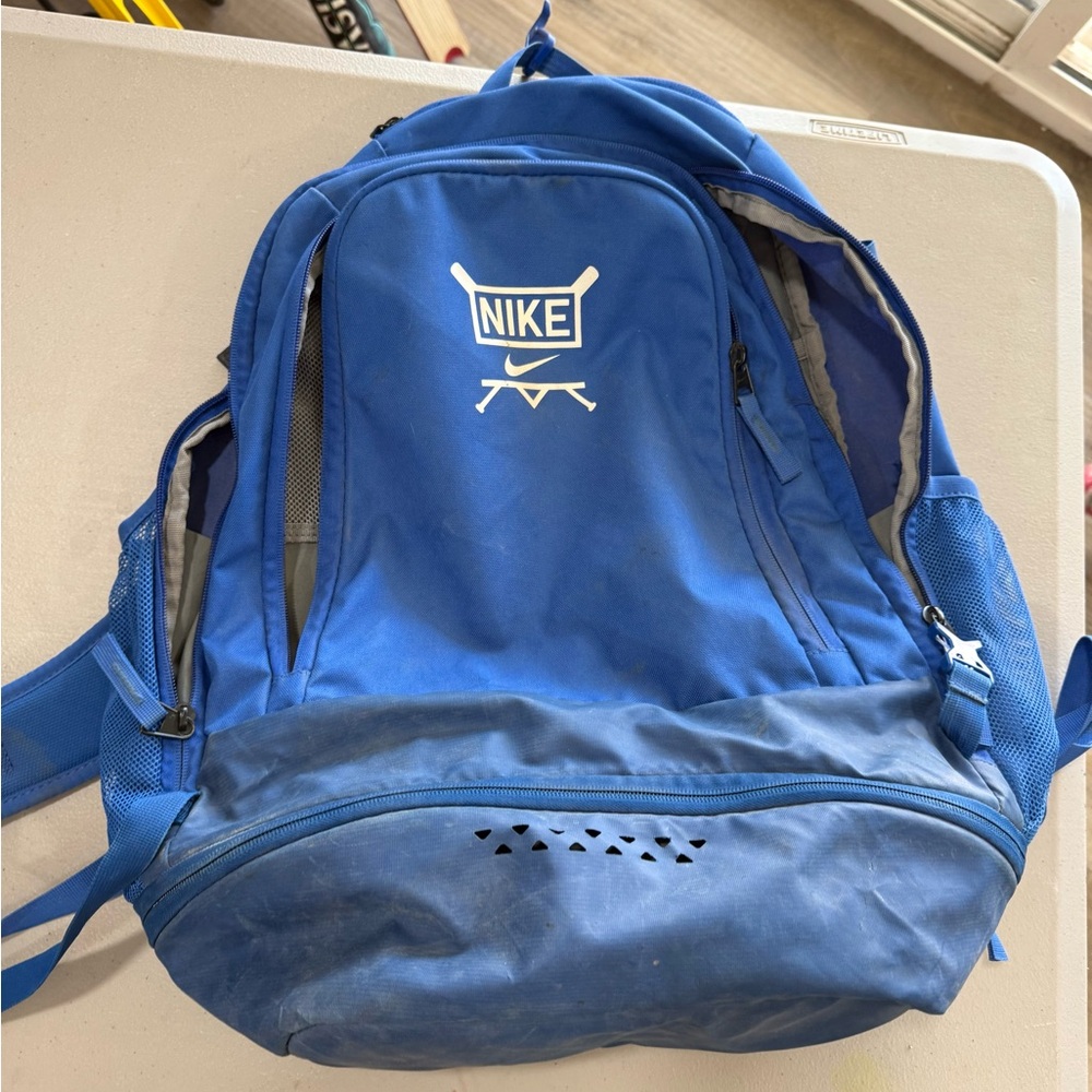 Nike Blue Athletic Backpack with Logo